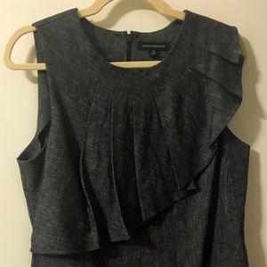 Banana Republic ruffle linen and cotton top